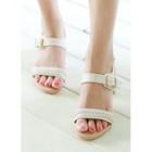 Braided-strap Block-heel Sandals