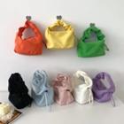 Shirred Strap Canvas Hobo Bag