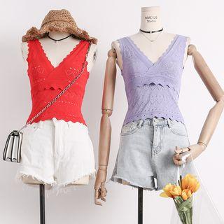 Eyelet Knit Vest