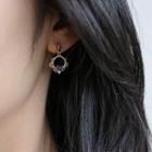 Rhinestone Alloy Dangle Earring 1 Pair - S925 Silver - One Size