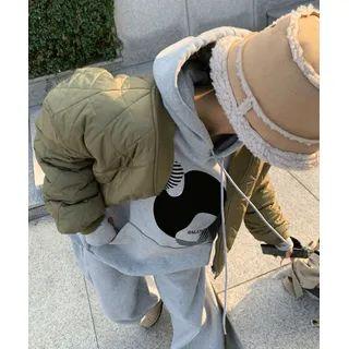 Graphic Kangaroo Hoodie Gray - One Size