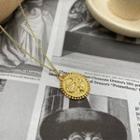 Snake Pendant Necklace Gold - One Size