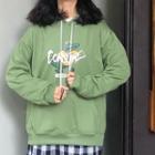 Pocket-detail Crocodile Print Hoodie
