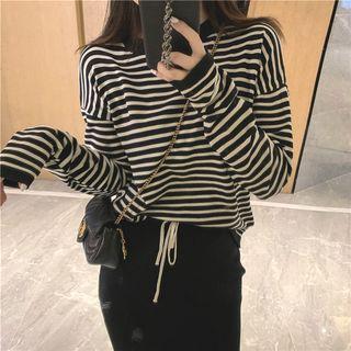 Striped Knit Top / Midi Skirt