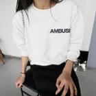 Letter-printed Loose-fit Sweatshirt White - One Size