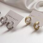 925 Sterling Silver Hoop-accent Stud Earrings