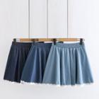 Lace Hem Mini A-line Skirt