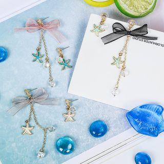 Star Fish Drop Non Matching Earring