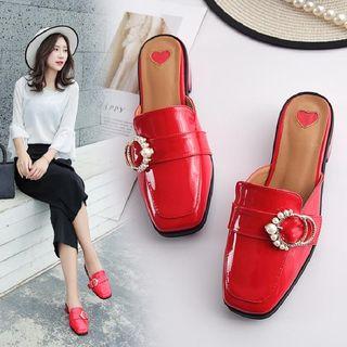 Backless Patent Loafers