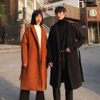 Couple Matching Long Notch-lapel Coat