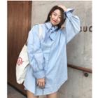 Tie Neck Shirt Dress