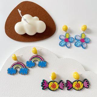 Rainbow / Flower Acrylic Dangle Earring