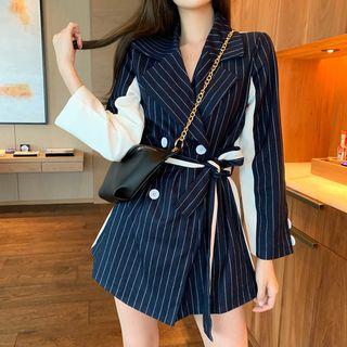 Striped Slim-fit Blazer As Figure - One Size