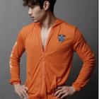 Green Bananaprinted Zip Jacket (orange) Xl