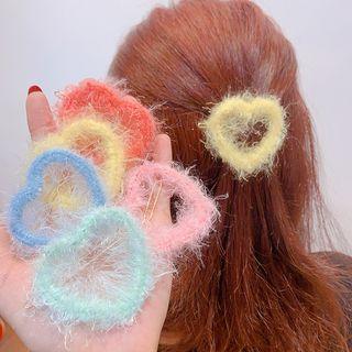Fleece Heart Hair Clip