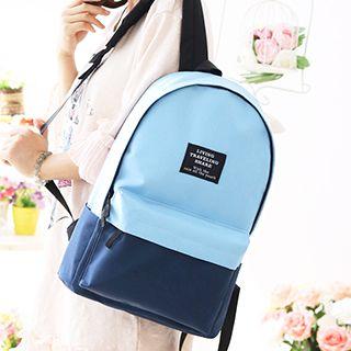 Two Tone Canvas Backpack