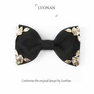 Leaf Embellished Bow Tie