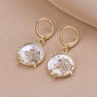Unicorn Earring 1 Pair - Qr-377 - Gold - One Size