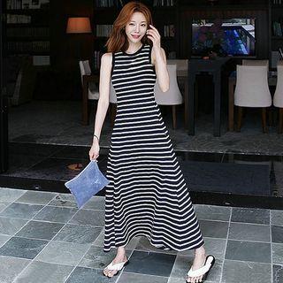 Striped Sleeveless Tank Top Dress