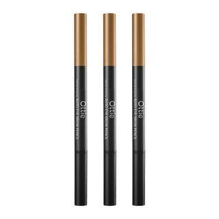 Ottie - Natural Drawing Auto Eye Brow Pencil Set - 5 Colors #05 Light Brown
