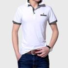 Printed Panel Short Sleeve Polo Shirt