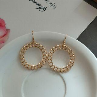 Chain Hoop Alloy Dangle Earring