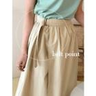 Belted Flared Long Wrap Skirt