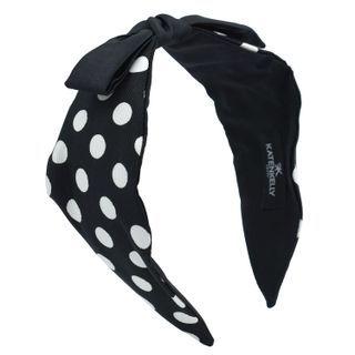 Bow Polka-dot Wide Hair Band One Size