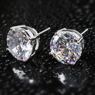 Rhinestone Earring 1 Pair - 1285 - As Shown In Figure - One Size