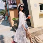 Lace 3/4 Sleeve Long Jacket