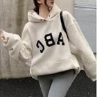 Oversized Printed Hoodie Off White - One Size