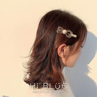 Beaded Bow Hair Clip