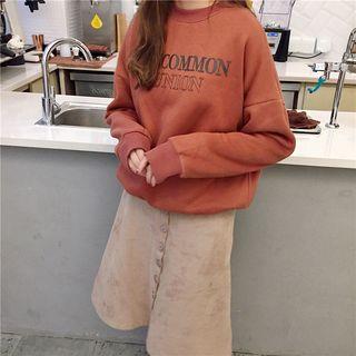 Lettering Sweatshirt Brick Red - One Size