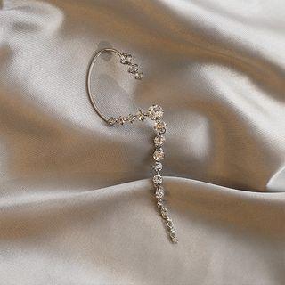 Rhinestone Ear Cuff 1 Pc - Silver Diamond Ear Cuff - One Size