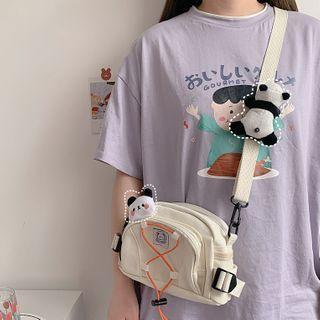 Drawcord Canvas Crossbody Bag