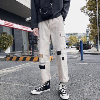 Paneled Straight Fit Cargo Pants