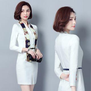 Button Detail Sheath Dress