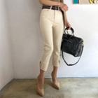 Cuff-hem Slim-fit Pants