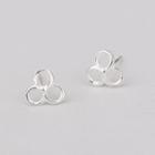 925 Sterling Silver Three Leaf Clover Earring