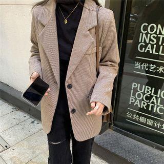 Houndstooth Woolen Blazer