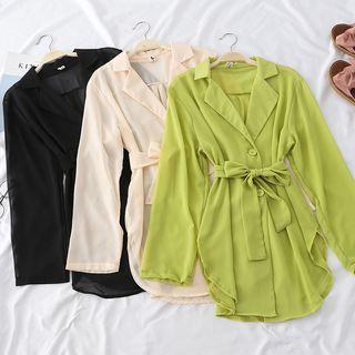 Oversized Sashed Shirt