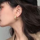 Irregular Alloy Open Hoop Earring 1 Pair - Gold - One Size