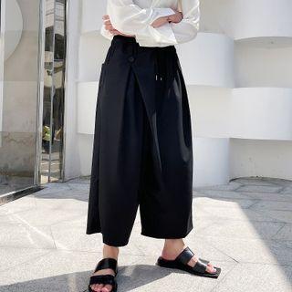 Drawstring Asymmetrical Harem Pants