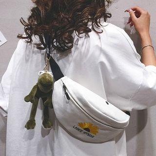 Flower Embroidered Belt Bag