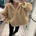 Fleece Loose-fit Pullover Khaki - One Size