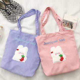 Rabbit Corduroy Tote Bag