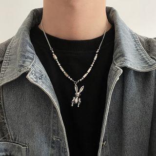 Rabbit Pendant Stainless Steel Necklace