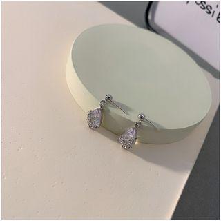 Drop Ear Stud 1 Pair - 925 Silver - One Size