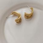 Wide Half Hoop Earring 1 Pair - Gold - One Size