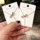 Alloy Bow Y Pendant Necklace